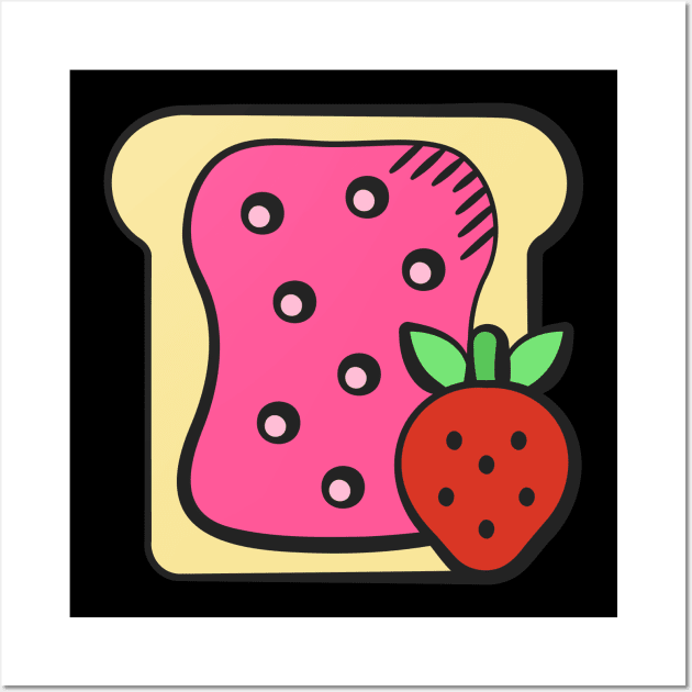 Strawberry Jam Bread Wall Art by Teravitha